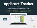 Applicant Tracker Spreadsheet | Recruitment Candidate Tracker for Excel Hiring Pipeline Dashboard with Dropdowns Small Business HR Template