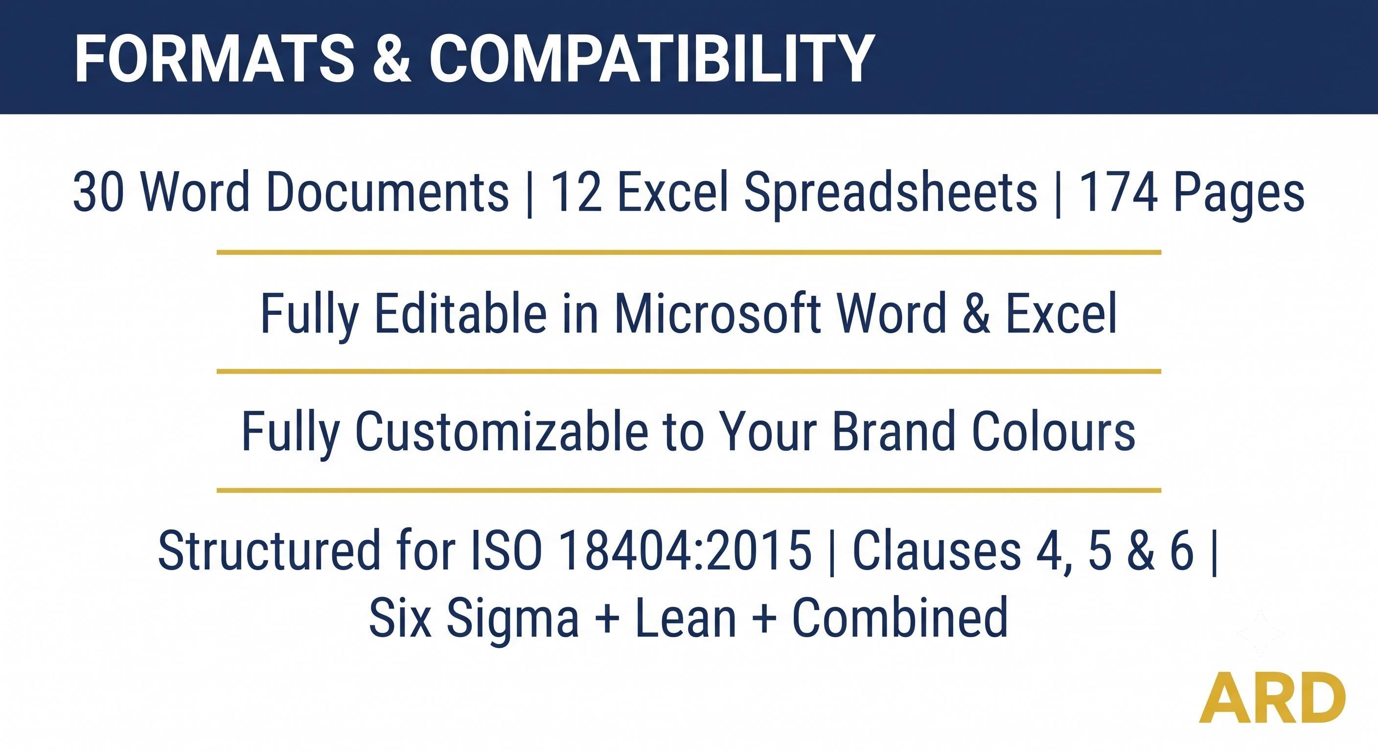 ISO 18404 Lean & Six Sigma System Full Pack (42 Documents | Deployment Competency Framework | Procedures Matrices Audit)