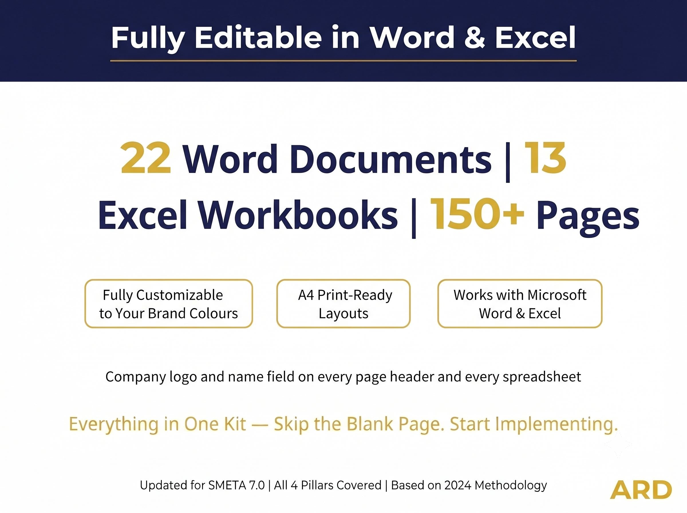 SMETA 7.0 Social Compliance Documentation Kit | 35 Editable Templates | ETI Base Code | 4 Pillar Policies Procedures Checklist Word Excel