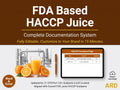FDA Juice HACCP Documentation System Full Pack ( 21 CFR Part 120 5-Log SSOp Food Safety )