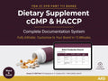 Dietary Supplement cGMP HACCP System Documents Full Pack (FDA 21 CFR Part 111 Quality Manual SOp Batch Record Haccp Plan Audit Checklist )