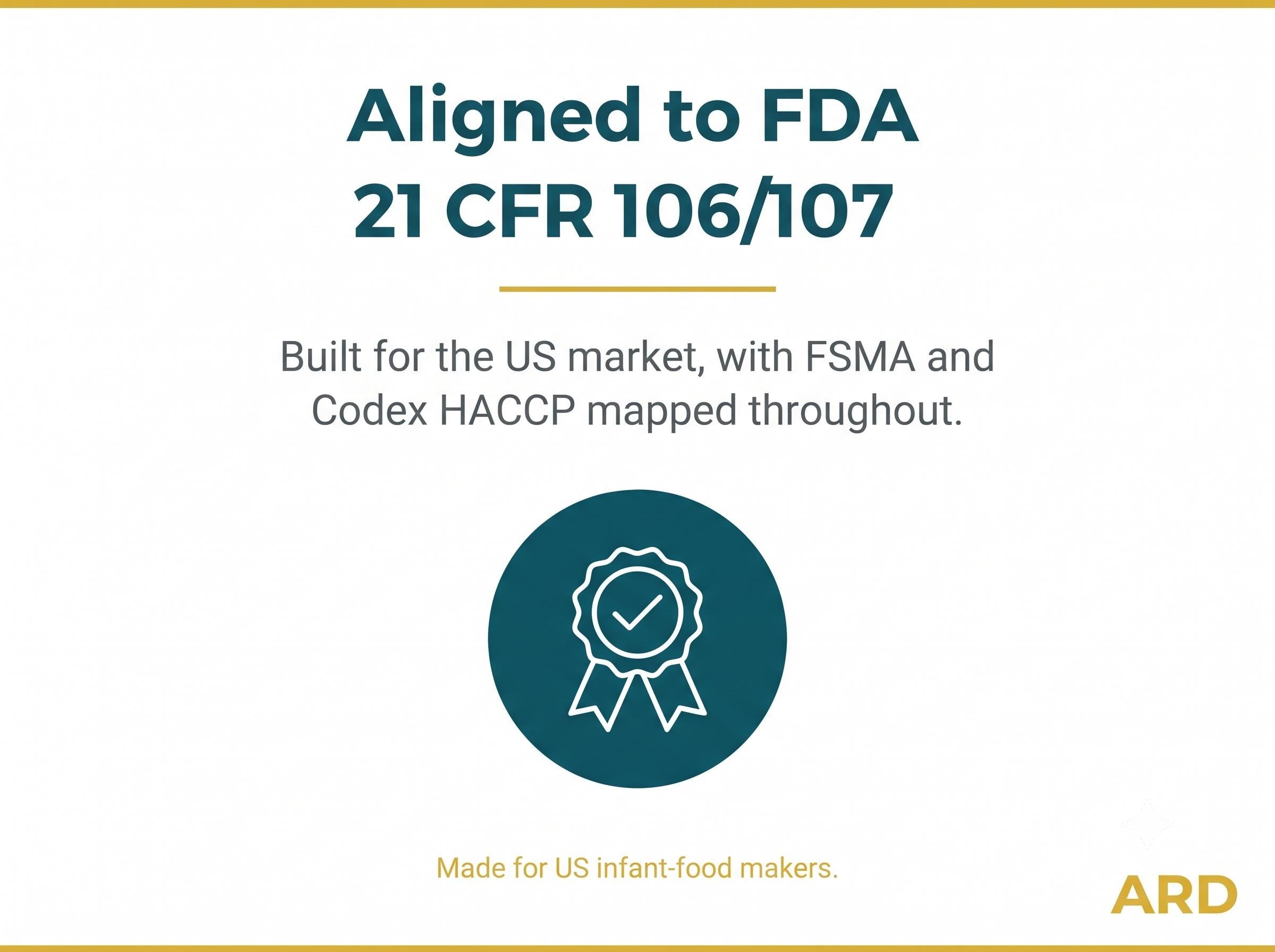 FDA Based Infant Formula Baby Food HACCP System Full Pack