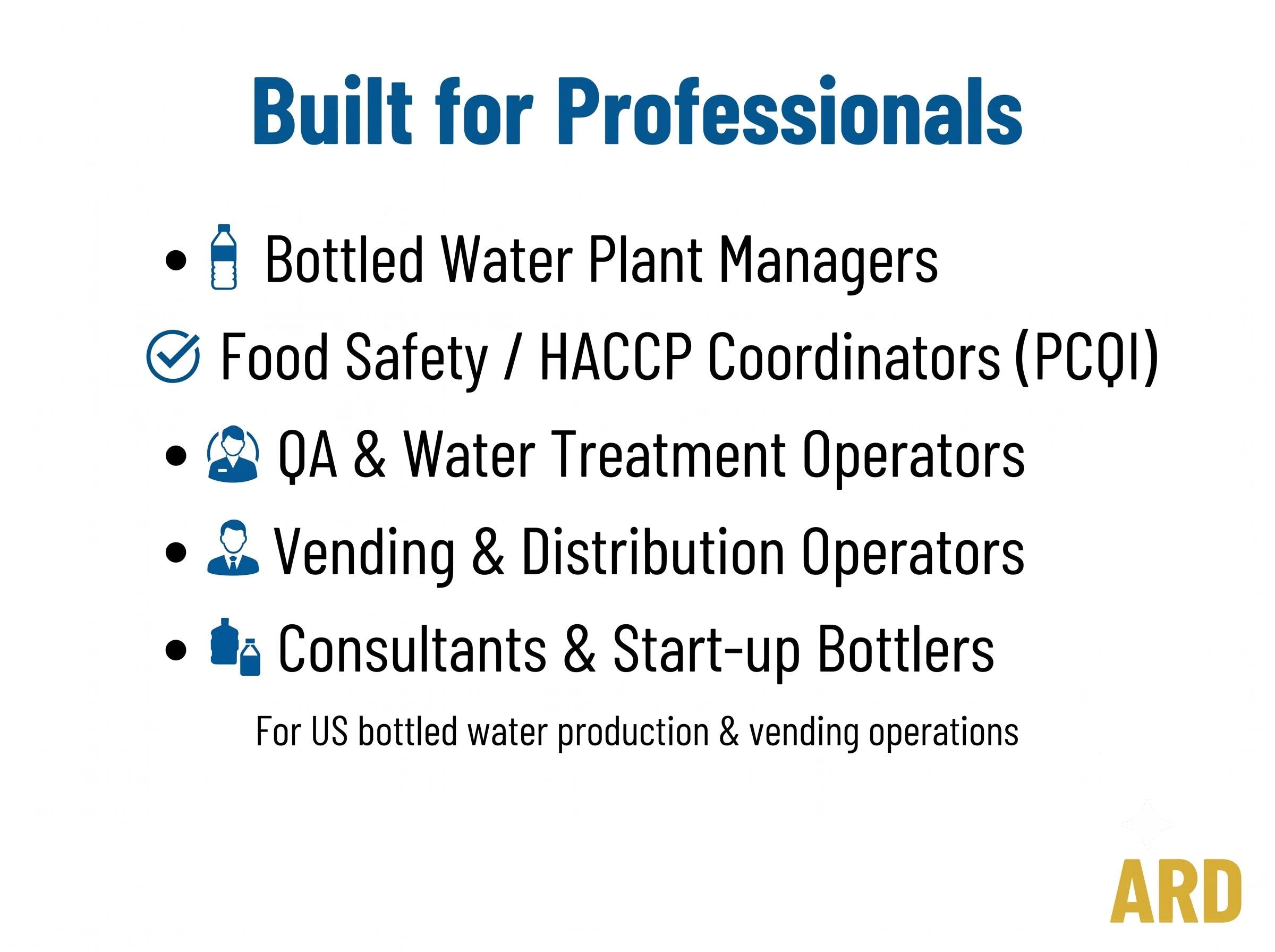 FDA Based Bottled Water HACCP Food Management System Full Pack ( 21 CFR 129 165.110 )