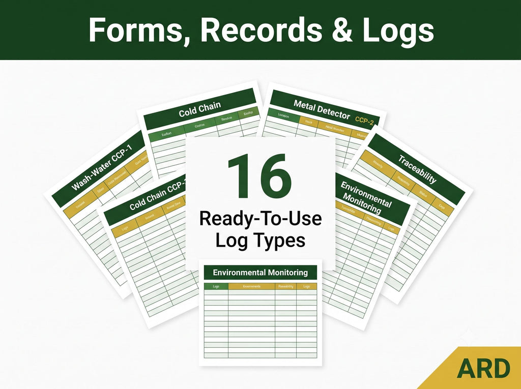 HACCP Plan for Fresh , Fresh-Cut Vegetables Food Safety Documentation System Full Pack | FDA FSMA 21 CFr 112 & 117