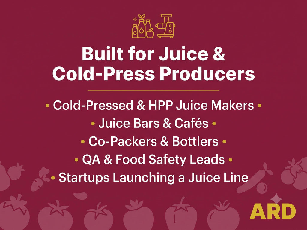 FDA Juice And Cold-Pressed Beverage Food Safety Documentation System Full Pack 21 CFR 120
