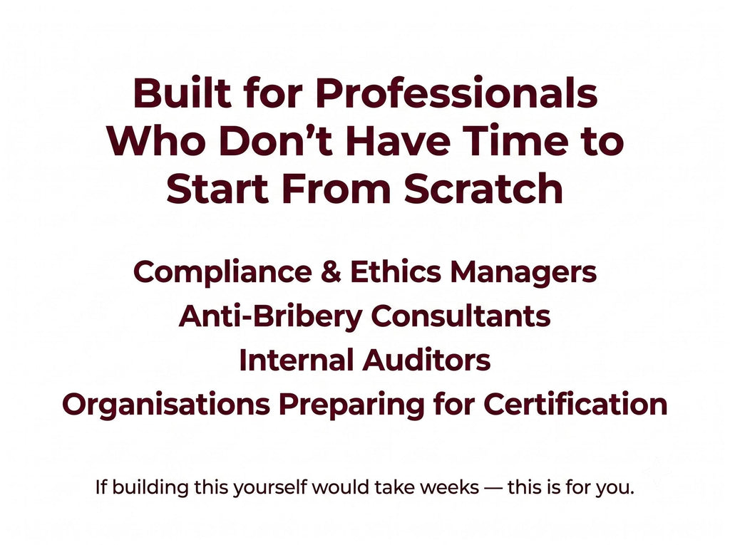 ISO 37001:2025 Anti-Bribery Management System Full Pack Documents