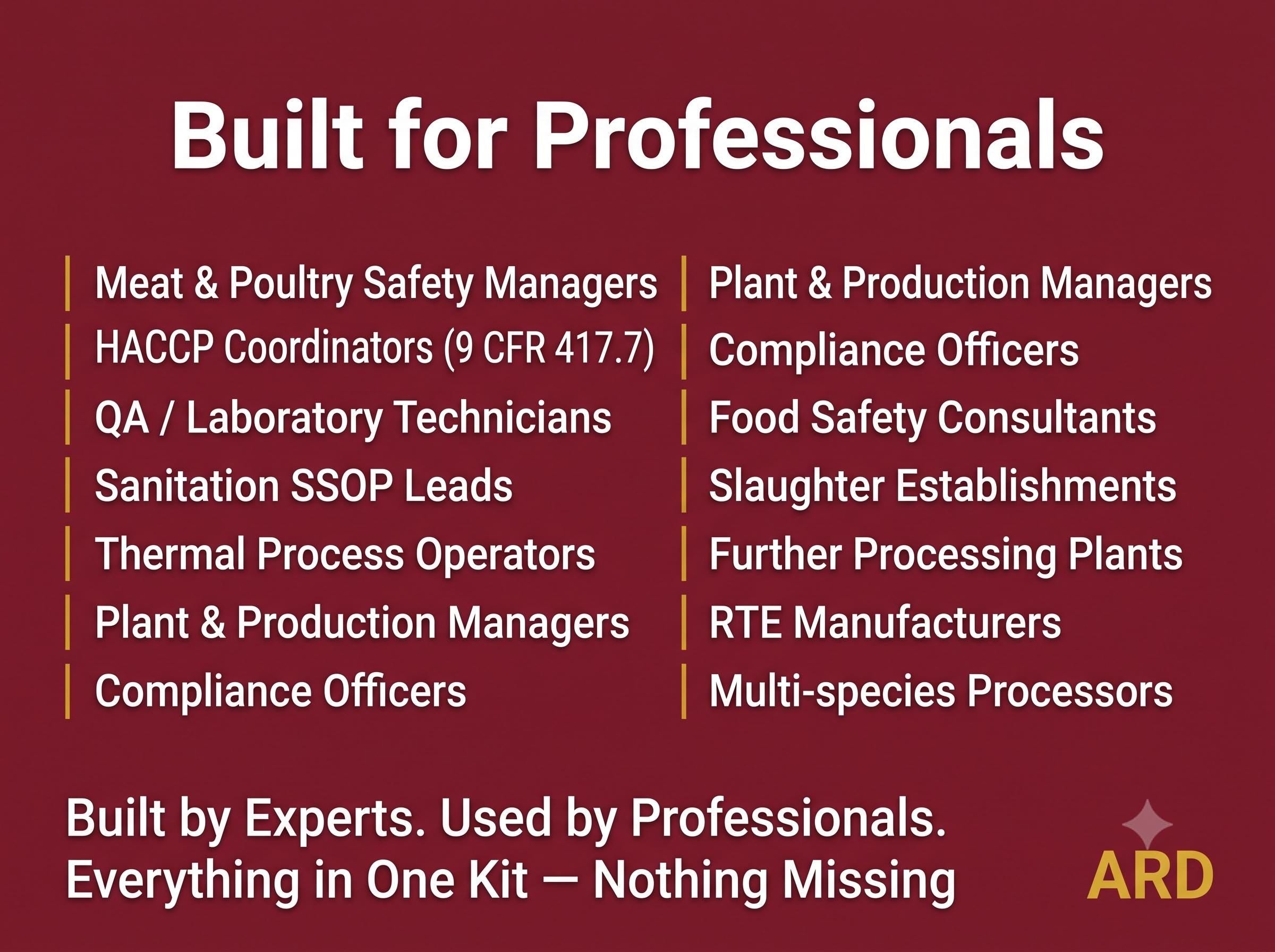 HACCP for Meat & Poultry Documentation System Full Pack + (Bonus 9 CFR FSIS )