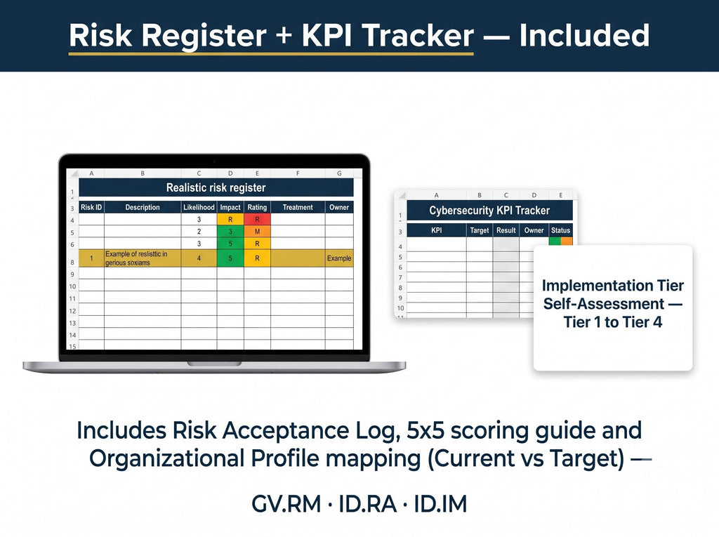 NIST CSF 2.0 Documentation System: Cybersecurity Policy Templates (Word & Excel)