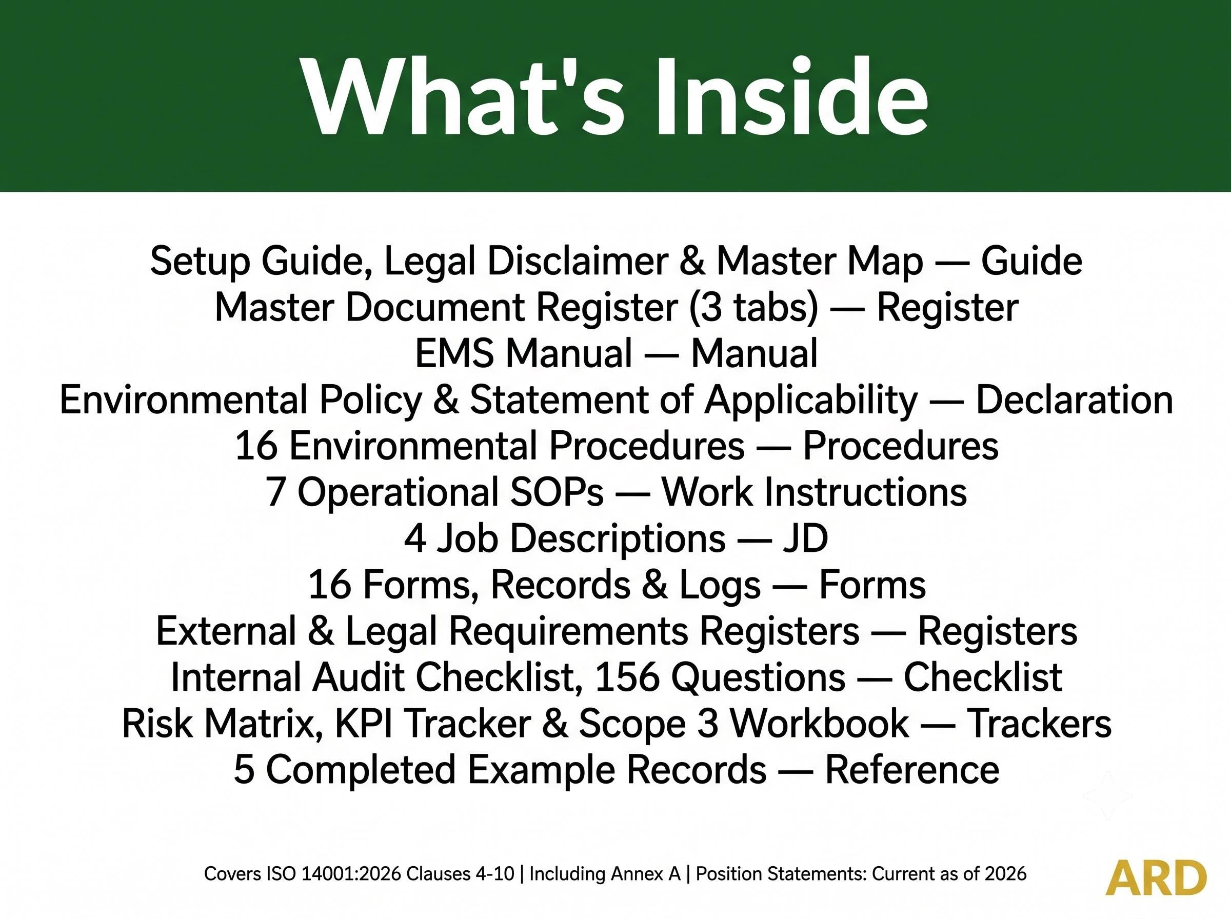 ISO 14001:2026 Environmental Management System Full Pack Documents