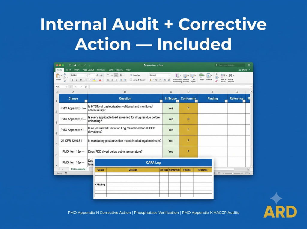 HACCP for Dairy Processing Documentation System Full Pack + ( Bonus Grade A PMO 2023 Compliant )