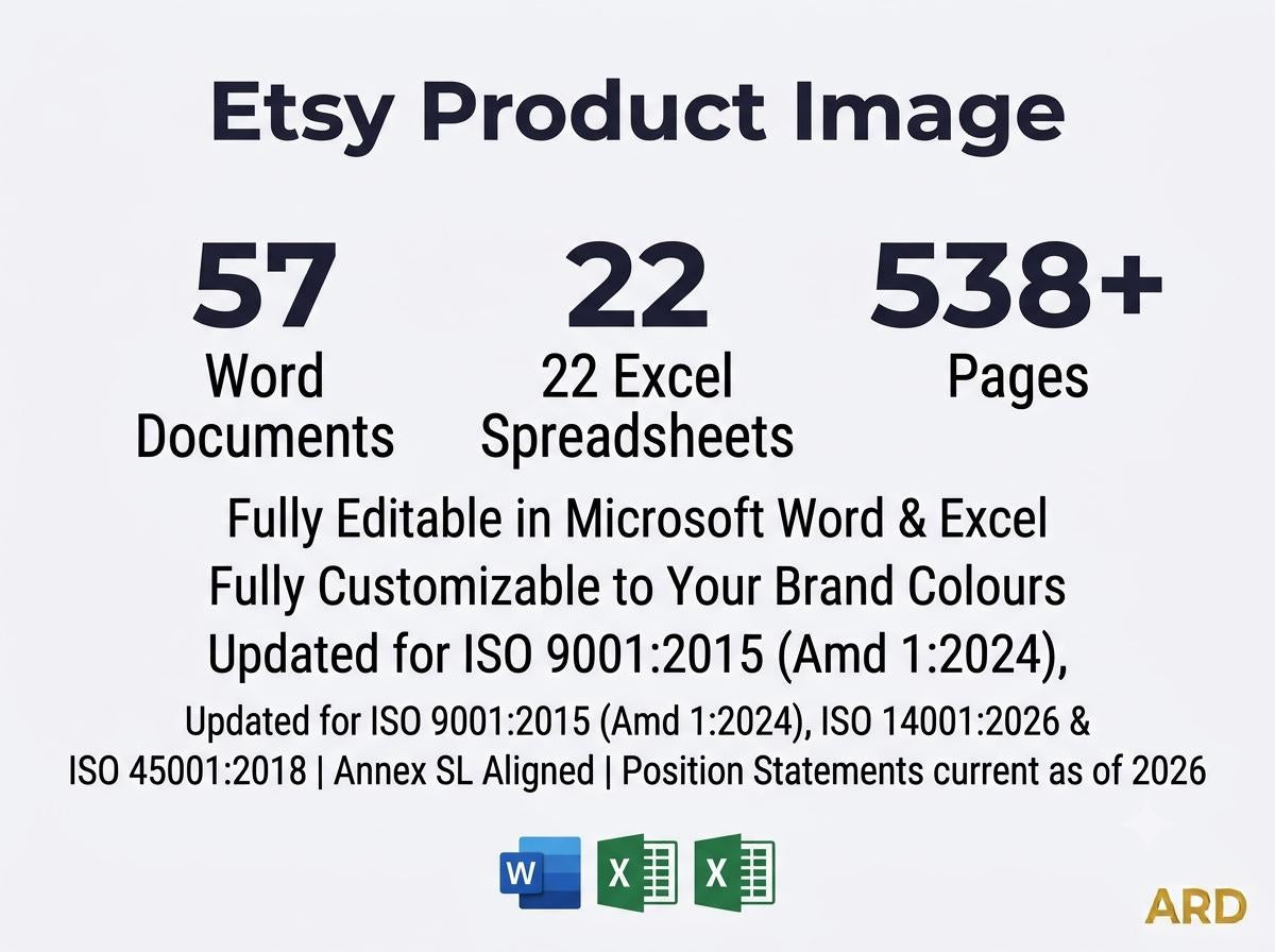 ISO 9001 + 14001 + 45001 Integrated Management System | Complete IMS Documentation | Full Pack Editable