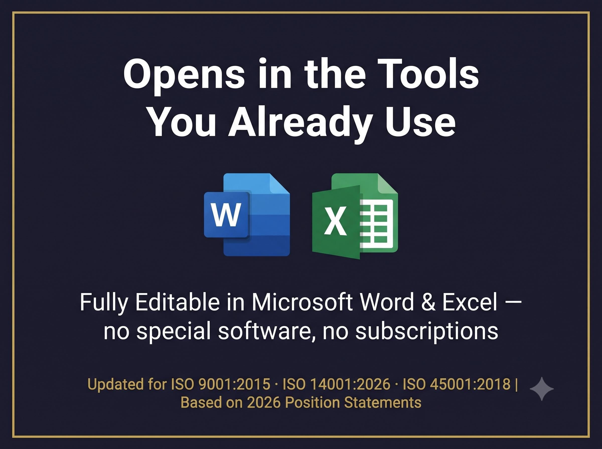Management Review Complete Documentation System, Editable Word Excel Templates