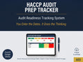 HACCP Audit Prep Tracker, Excel Google Sheets, CCP Verification, CAPA, Training Due Dates
