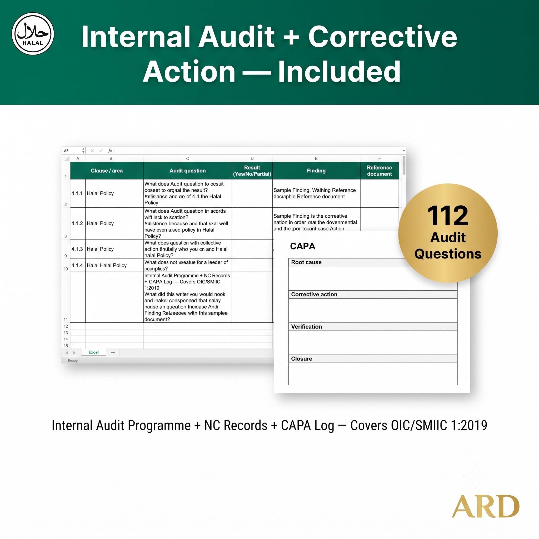 Halal Certification Documentation System Full Pack | OIC/SMIIC 1:2019 | 48 Editable Files | HACCP Slaughter Traceability Audit Records