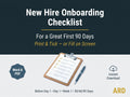 New Hire Onboarding Checklist | Employee Onboarding Template for Small Business | First 90 Days New Employee Checklist | Editable Word