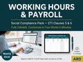 Working Hours & Payroll Compliance Pack | SMETA Sedex ETI Audit | Editable Word Excel Timekeeping Overtime Wages Templates