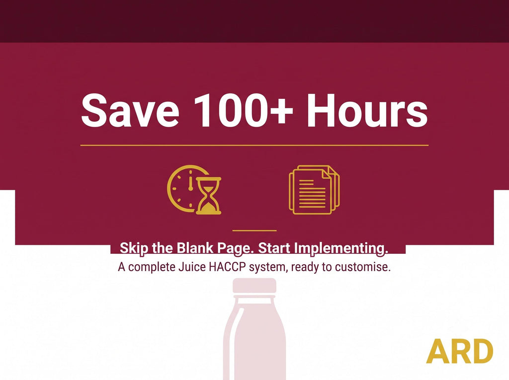 FDA Juice And Cold-Pressed Beverage Food Safety Documentation System Full Pack 21 CFR 120