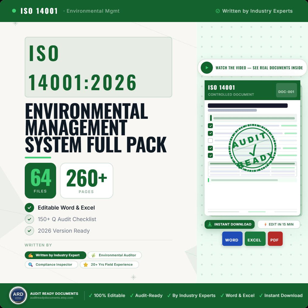 ISO 14001:2026 Environmental Management System Full Pack Documents