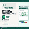 ISO 10002:2018 Complaints Management Full Pack System Documents