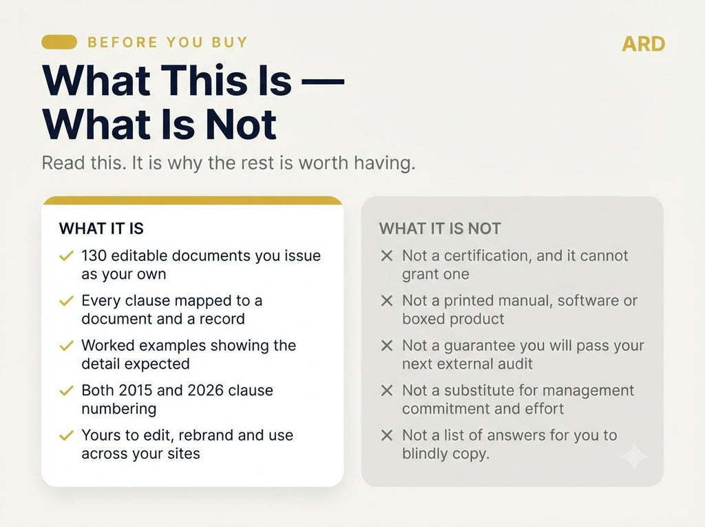 ISO 9001:2015 Quality Management System Full Pack | 2026 Ready | 130 Files