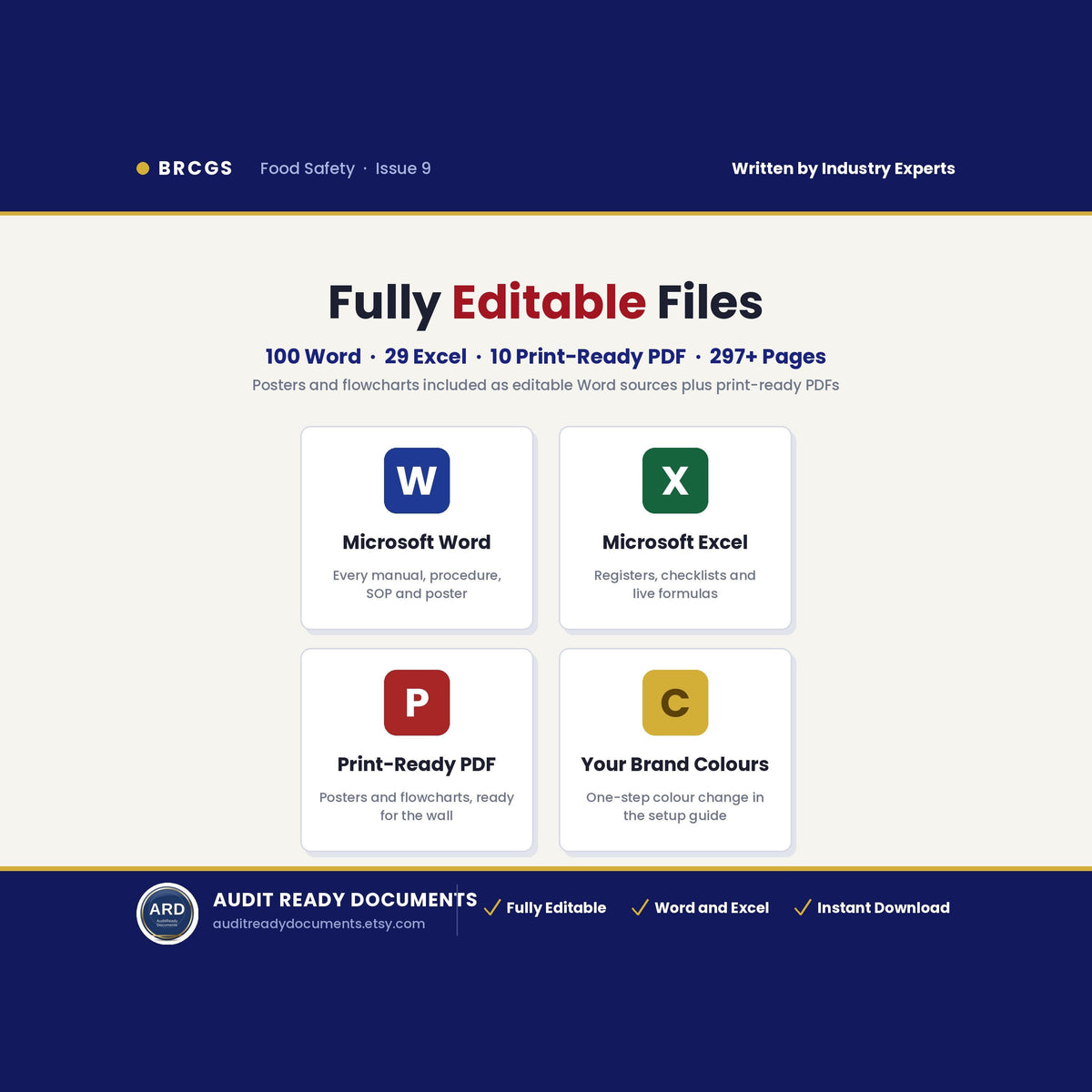 Editable BRCGS Food Quality and Safety V9 Full Pack System Documents