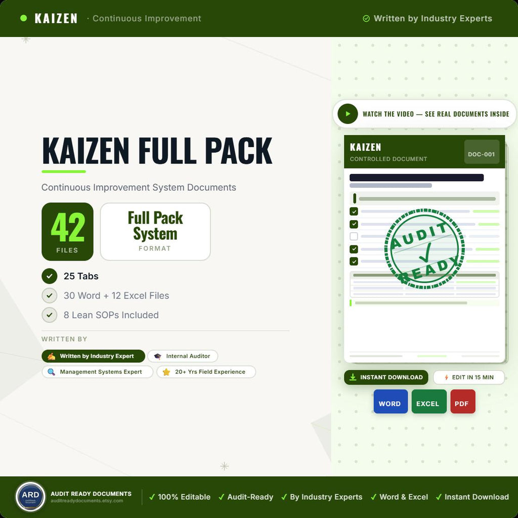 KAIZEN Full Pack System Documents
