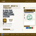 HACCP for Meat & Poultry Documentation System Full Pack + (Bonus 9 CFR FSIS )