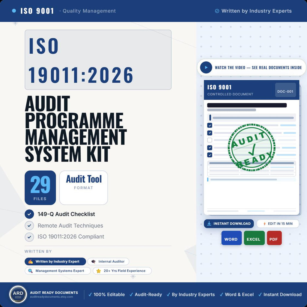 ISO 19011:2026 Audit Programme Management System Full Pack Documents