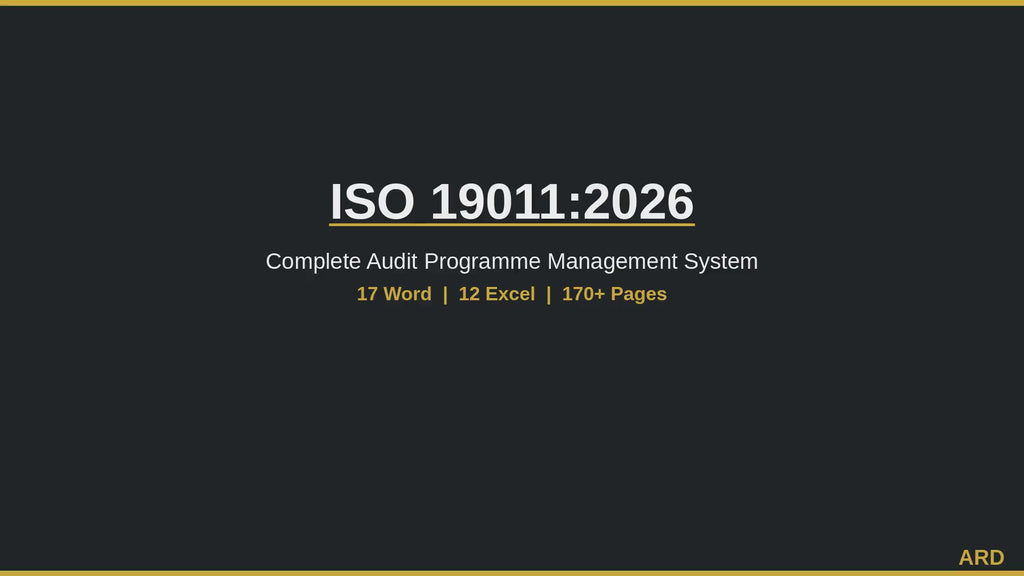 ISO 19011:2026 Audit Programme Management System Full Pack Documents