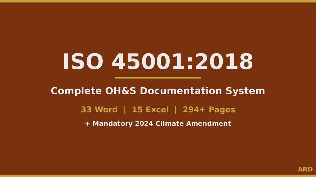 ISO 45001:2018 Occupational Health and Safety Management Full Pack System Documents
