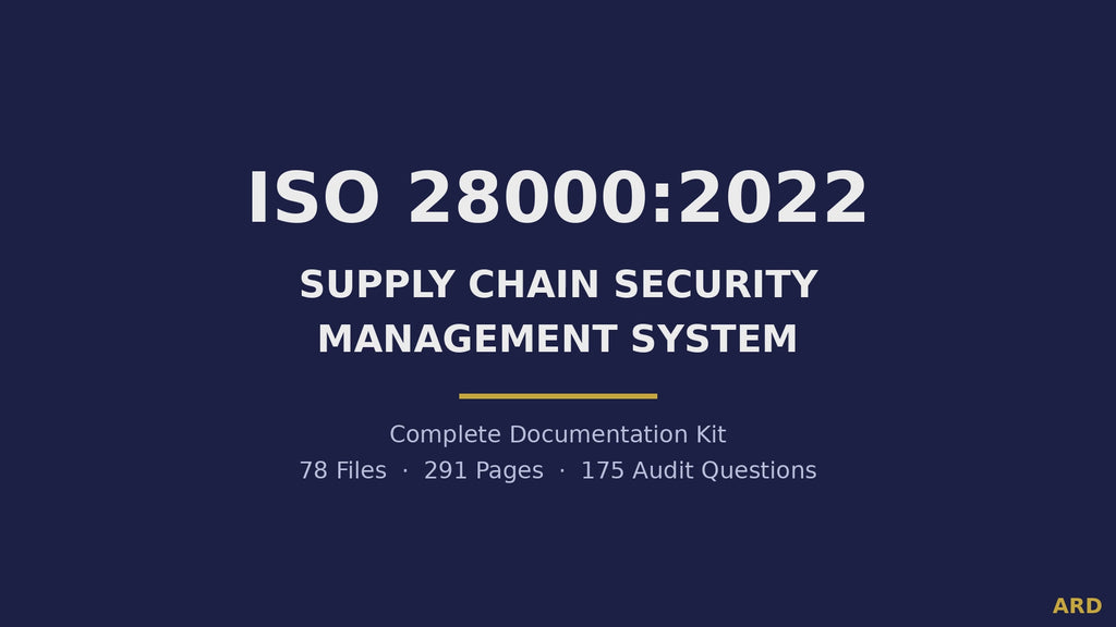 ISO 28000:2022 Supply Chain Security Management System Templates, Editable Word Excel, Digital Download