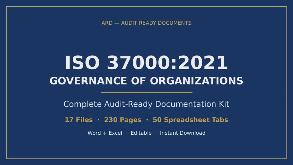 ISO 37000 Governance Full Pack System Documents