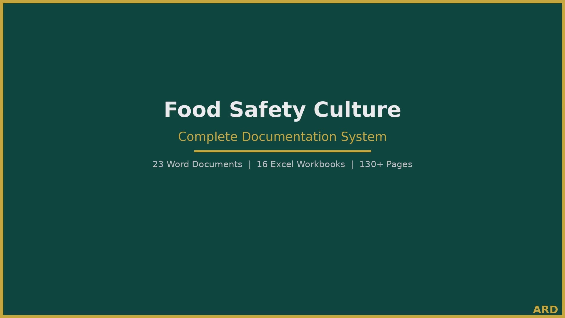 Food Safety Culture Full Pack System Documents | ( Based BRCGS, FSSC, SQF )