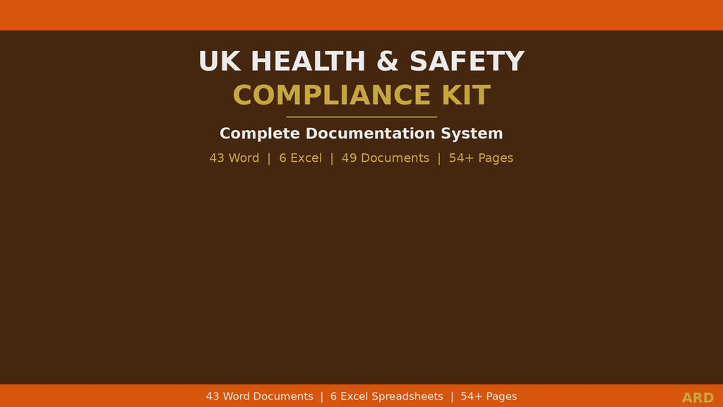 UK Health Safety Compliance Documents Full Pack | ISO 45001, COSHH, riddor (Digital Download)