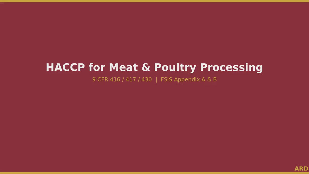 HACCP for Meat & Poultry Documentation System Full Pack + (Bonus 9 CFR FSIS )