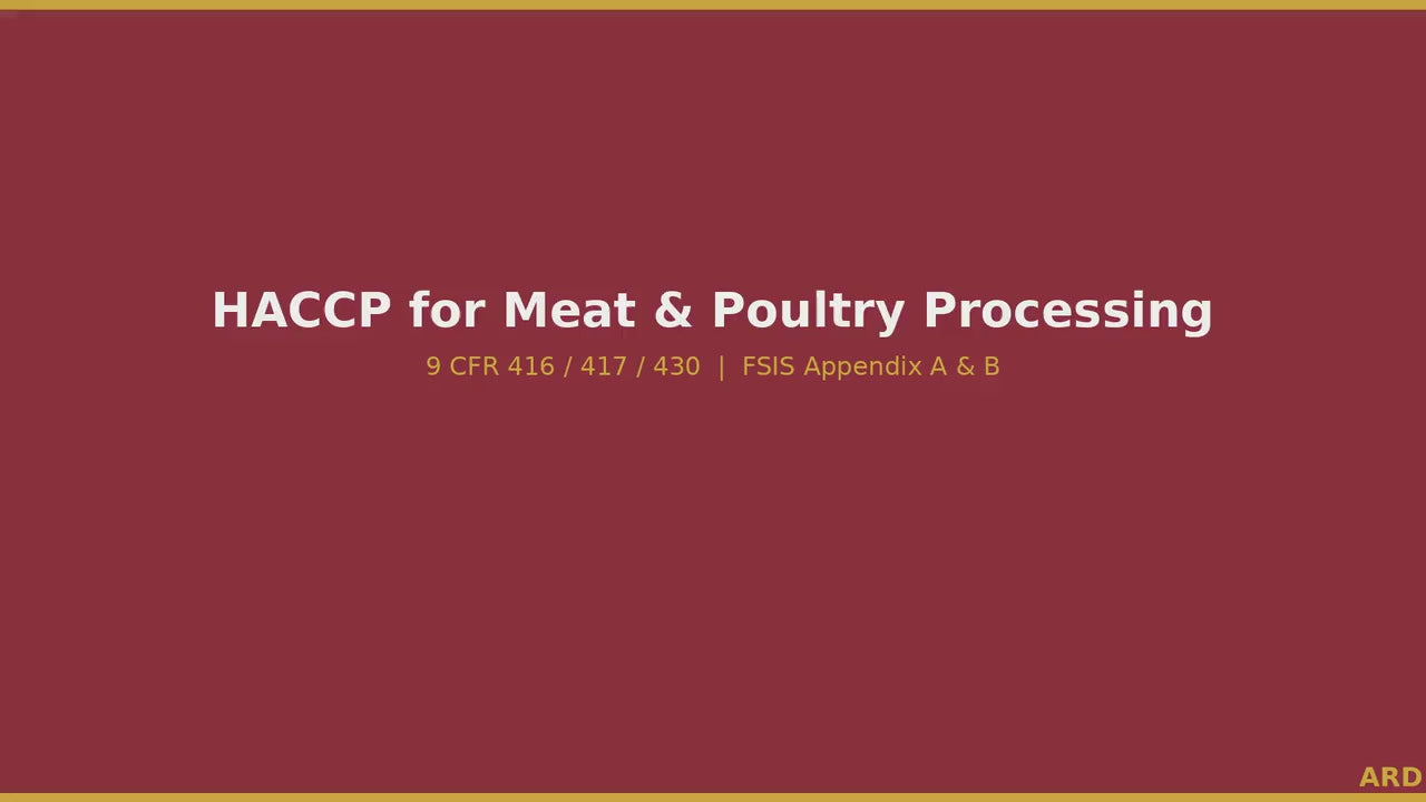 HACCP for Meat & Poultry Documentation System Full Pack + (Bonus 9 CFR FSIS )