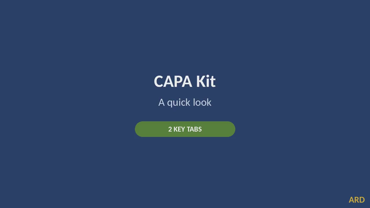 CAPA Log Template Excel | Corrective Action Tracker & Root Cause Analysis | 5 Why Worksheet | ISO 9001 Food Safety| Instant Download