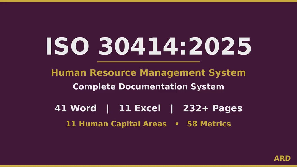 ISO 30414:2025 Human Capital Reporting System Full Pack ( 52 Documents | HR Metrics KPI Workforce Analytics HRMs )