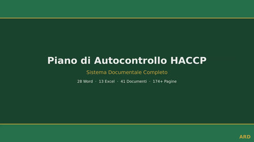 Editable HACCP Self-Control Plan | Food Business Documentation System (Reg. 852/2004)