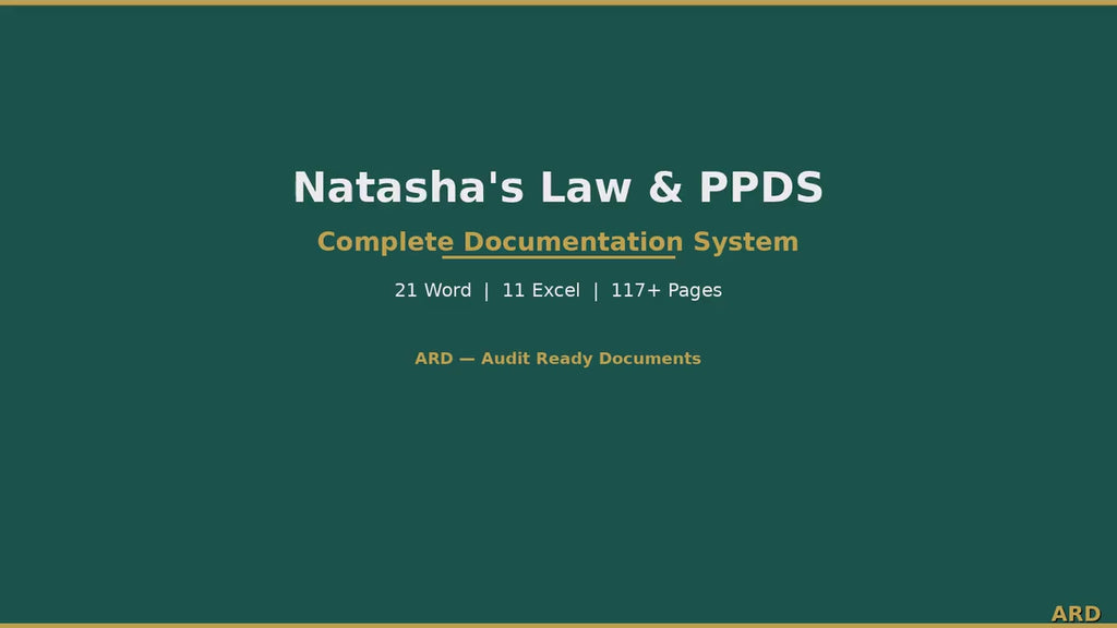 Natasha's Law PPDS Allergen Documentation System Full Pack Documents