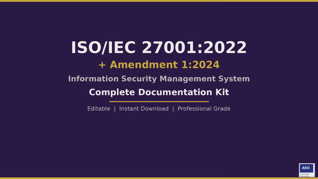 ISO 27001:2022 ISMS Full Pack System Documents + Amendment 1–2024 (Digital Download)