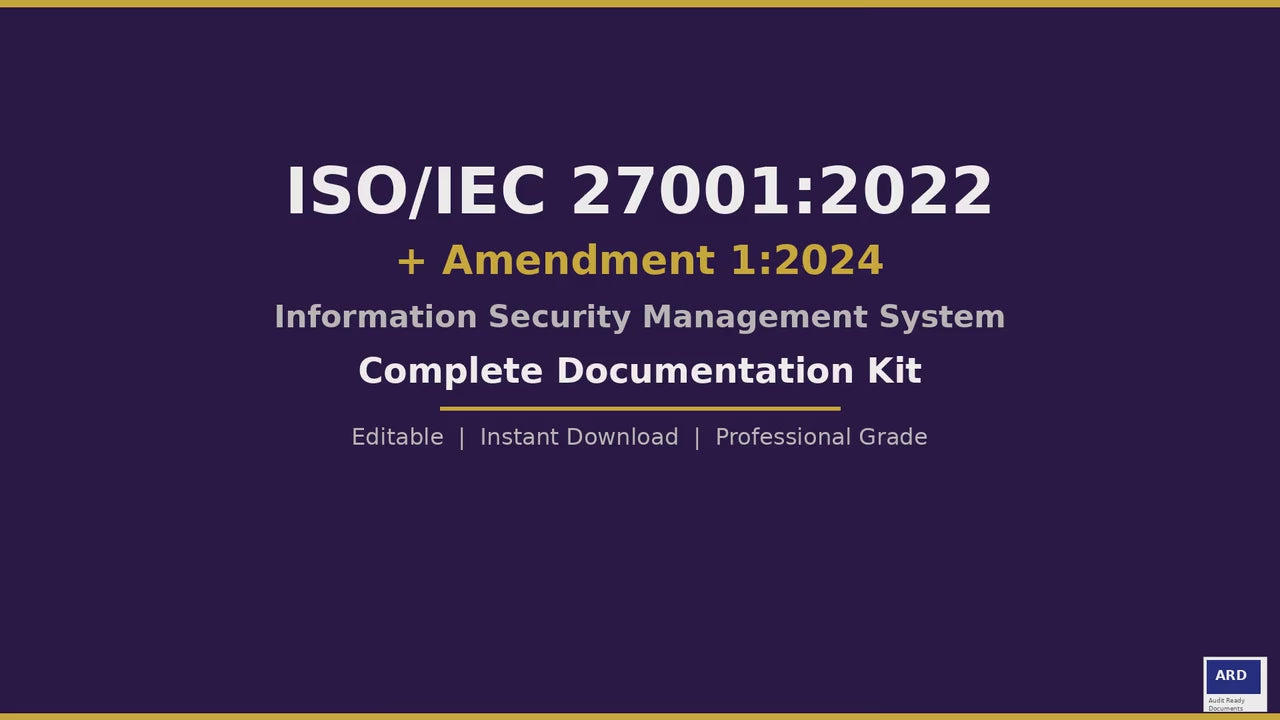 ISO 27001:2022 ISMS Full Pack System Documents + Amendment 1–2024 (Digital Download)
