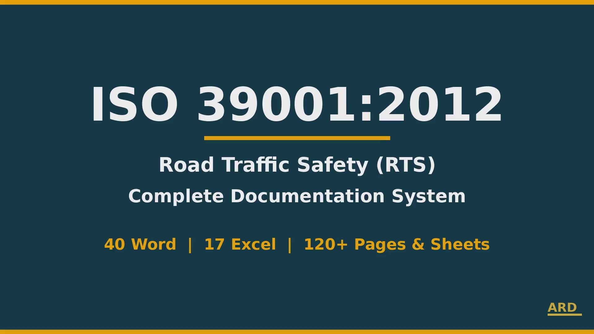 ISO 39001:2012 Road Traffic Safety System Full Pack Documents