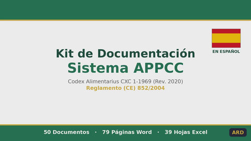 APPCC / HACCP Pack Completo del Sistema