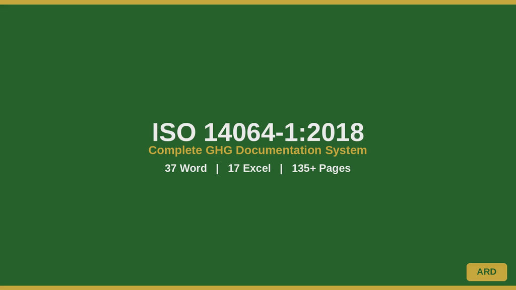 ISO 14064-1 GHG Inventory System Full Pack Documents