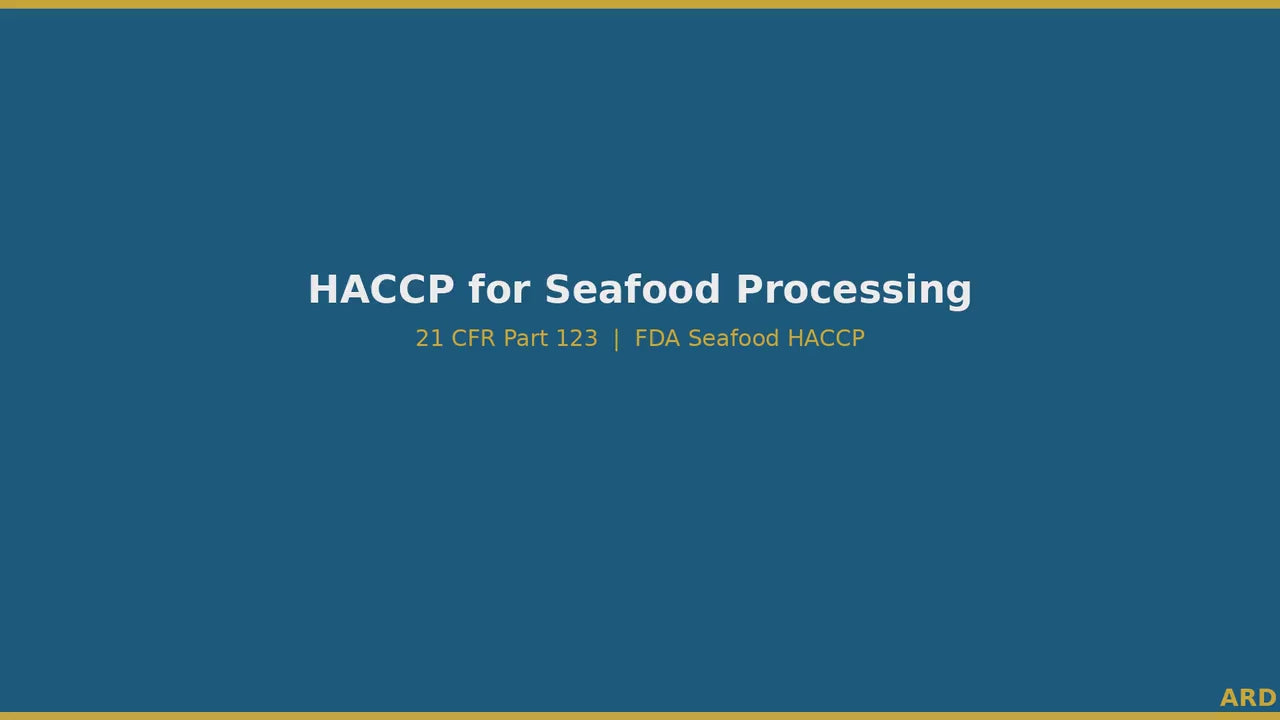 FDA Based HACCP Plan SEAFOOD Processing System Documentation Full Pack Complete Ready To Use
