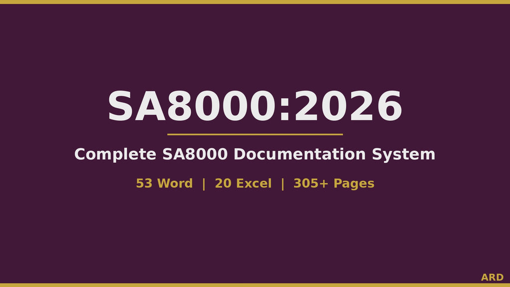 SA8000:2026 Social Accountability Management System Templates, Decent Work M1-M10 D1-D7, Editable Word Excel, Digital Download