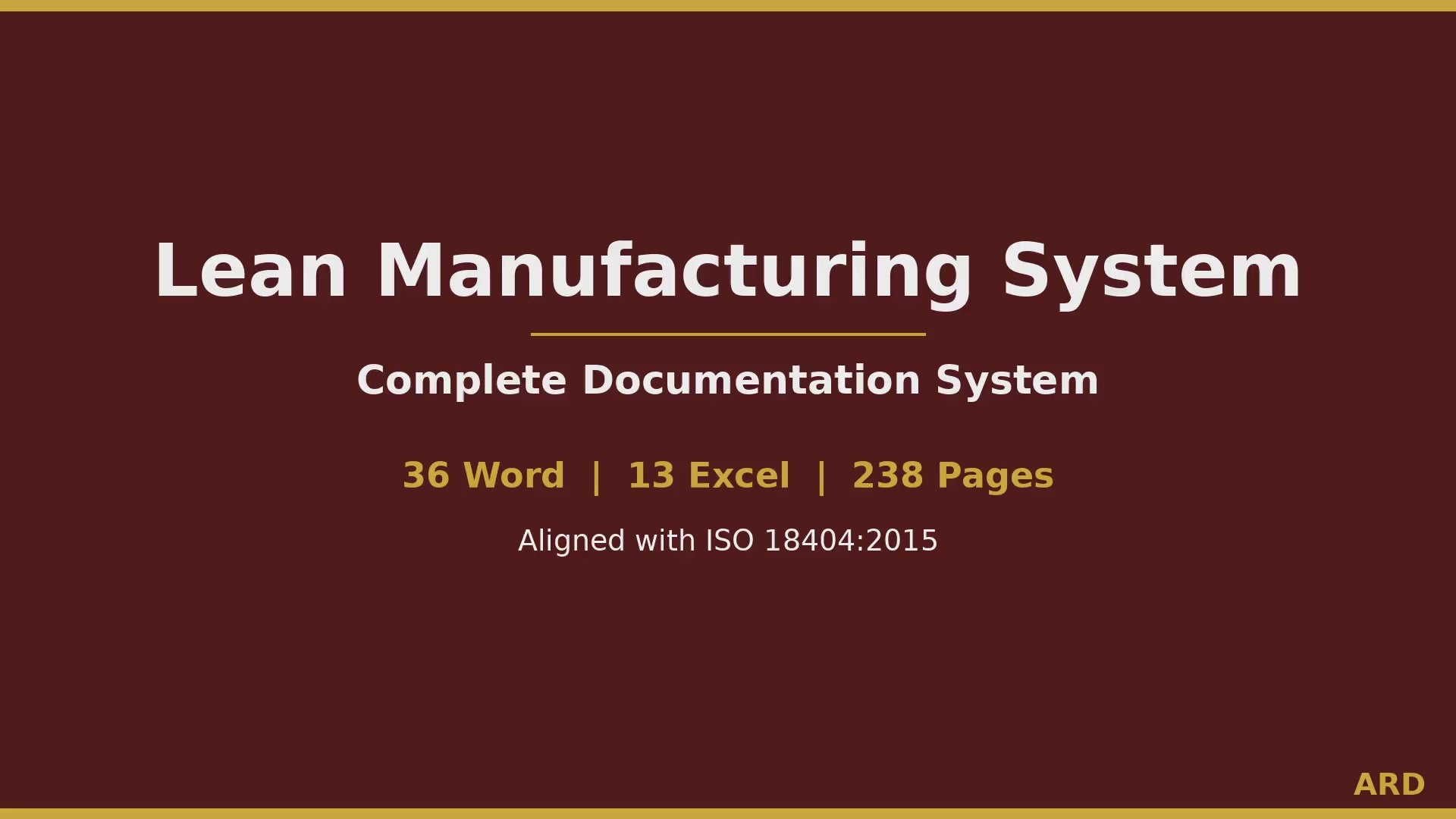 Lean Manufacturing System Full Pack ( 49 Documents | VSM 5S SMED Kaizen TPM Kanban | Procedures SOPs Audit Checklist | Editable Word Excel )