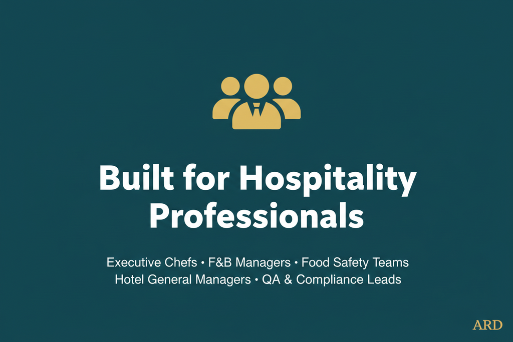 HACCP Food Safety Documentation Kit for Hotels & Hospitality Foodservice — FDA Food Code 2022 | Codex HACCP | 54 Documents, 206 Pages